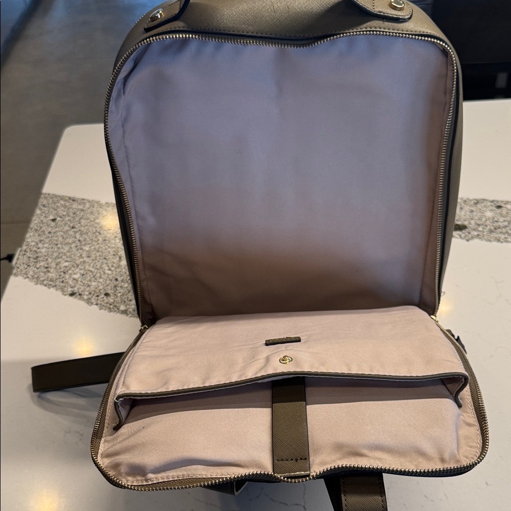 Calpak Olive Green Leather Backpack - Picture 8 of 11